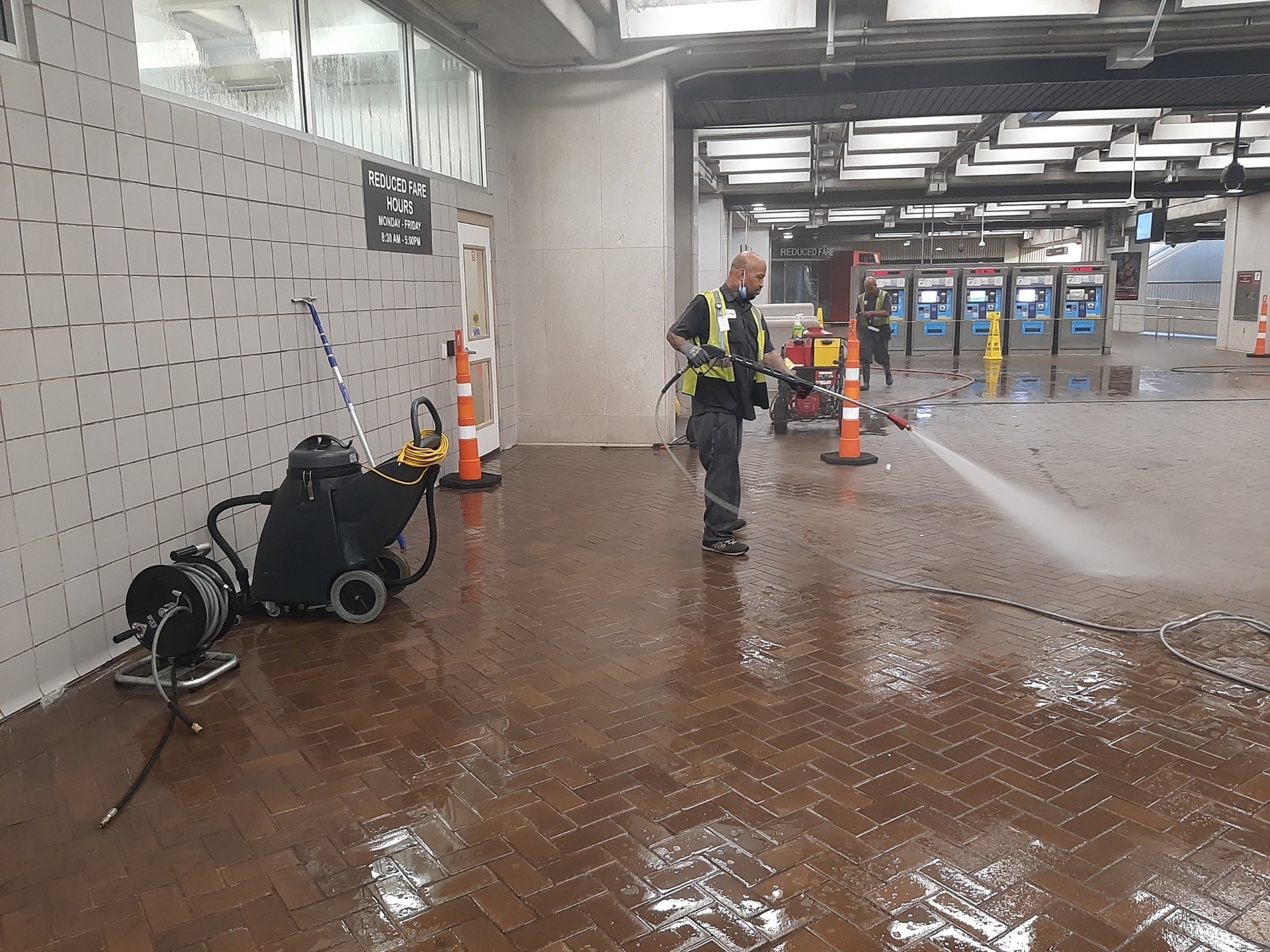 Essential transit facility cleaning operations